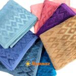 حوله دستی ماندگار سایز 90×50 طرح سالامون